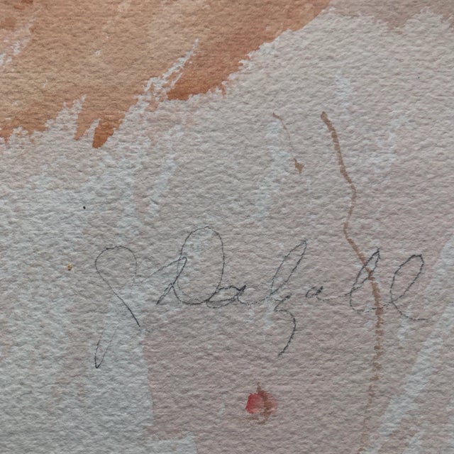 Original double sided painting on paper signed bottom right 14 x 20 unframed