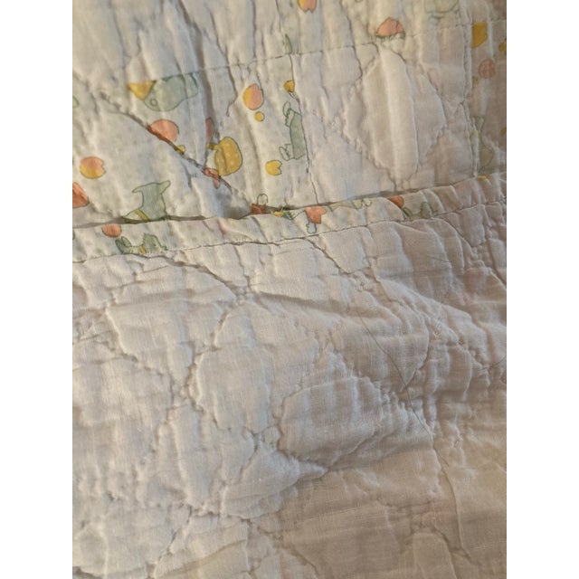 1920 American Quilt Cotton. Adorable Colors and Design. A Great Piece of Americana and American History. For Sale - Image 6 of 12