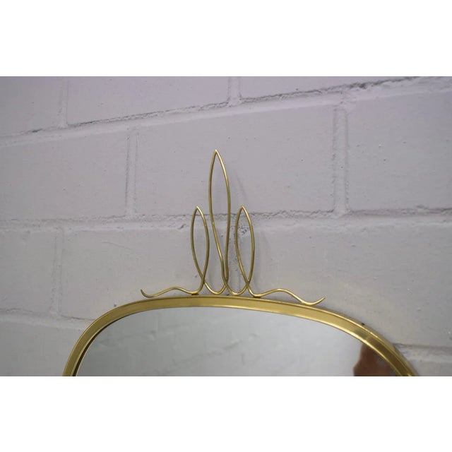 Large German Brass Mirror from Gebrüder Schöninger München, 1950s For Sale - Image 4 of 10