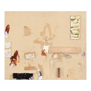 "His Name Was Writ in Acrylic Paint" - Abstract Assemblage by Michael Pauker