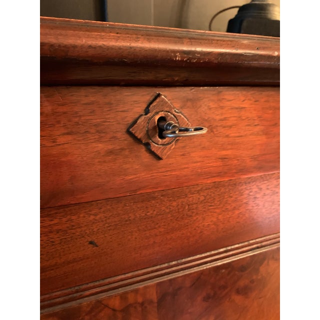 Brown Antique Victorian Eastlake Petite Drop Front Secretary Desk For Sale - Image 8 of 18