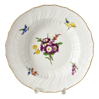 Marcolini Hand-Painted Porcelain Plate from Meissen, 18th Century For Sale