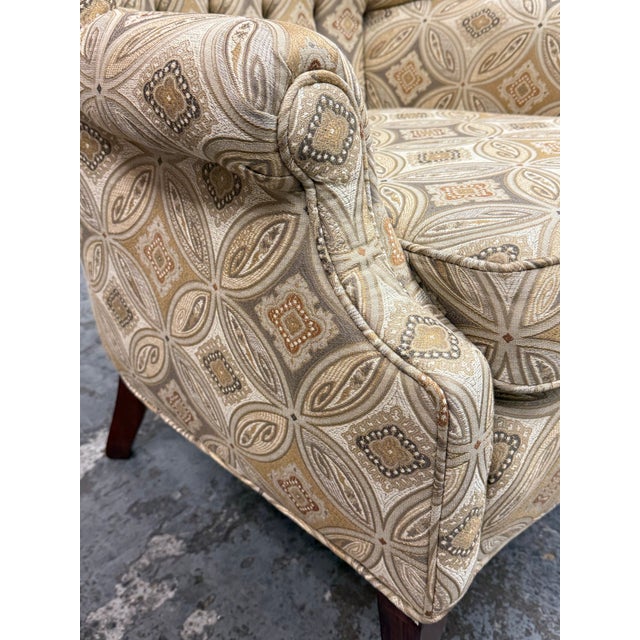 Channel Back Arm Chair, Vintage For Sale - Image 9 of 12