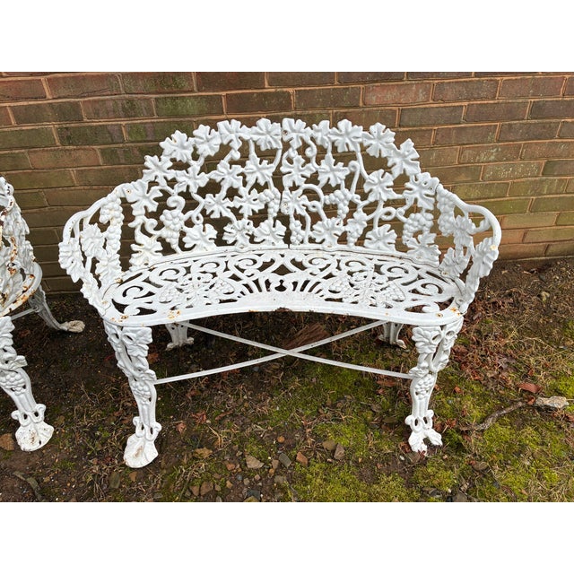 Mid 20th Century Wrought Iron Garden Benches For Sale - Image 4 of 7