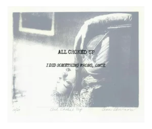 1980s Ann Chernow All Choked Up Lithograph
