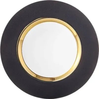 Modern Nicolette Mayer Oro 24k Crystal Charger 13" Plate, Black For Sale - Image 3 of 3