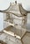 Cream Vintage Distressed Chinoiserie Metal Birdcage For Sale - Image 8 of 12