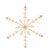 Modern Gold Beaded Metal Snowflake Ornament (Set of 6) For Sale - Image 3 of 4