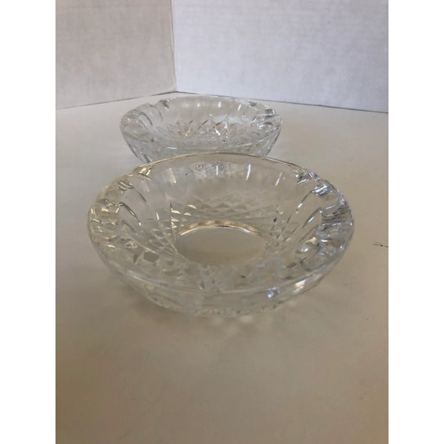 Transparent Modern Waterford Crystal Colleen Pattern Ashtray Set of 2 For Sale - Image 8 of 8