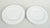 Grethe Meyer for Royal Copenhagen, set of six Blue Line lunch plates. Six round plates model 621 in white faience with a...