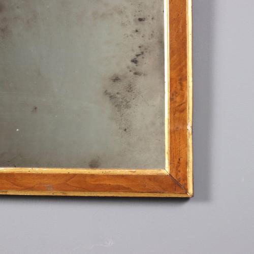 Mirror with Wavy Walnut Frame For Sale - Image 6 of 9