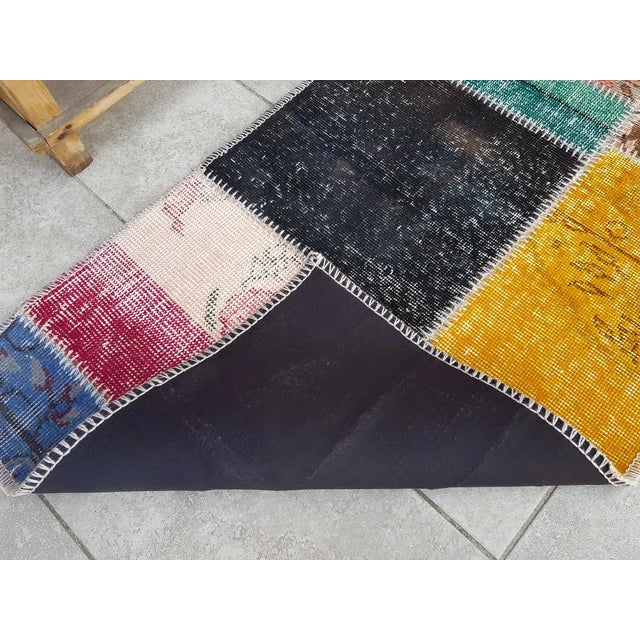 Mid 20th Century Small Oushak Decorative Wool Rug For Sale - Image 4 of 10