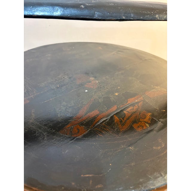 Late 19th Century Antique Chinese Bamboo Tiered Wedding Basket For Sale - Image 5 of 10