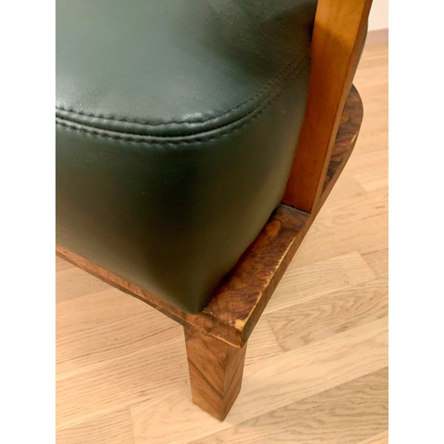 Art Deco Leather Chair in the style of Eugene Schoen, 1920s For Sale - Image 9 of 15