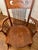 Antique Turn of the Century Tiger Oak Gooseneck Spindle-Back Swan Neck Rocking Chair For Sale - Image 4 of 10