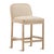 Solid wood counter with a light natural finish and softly rounded frame. Generously cushioned seat and curved back...
