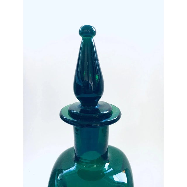 1950s Vintage French Art Glass Decanter Bottle, 1950s For Sale - Image 5 of 11