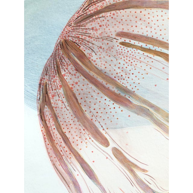 Blue "An Octopus's Garden and Don't be Jelly" Contemporary Jellyfish and Octopus Acrylic Diptych Paintings by Allison Cosmo - a Pair s For Sale - Image 8 of 10