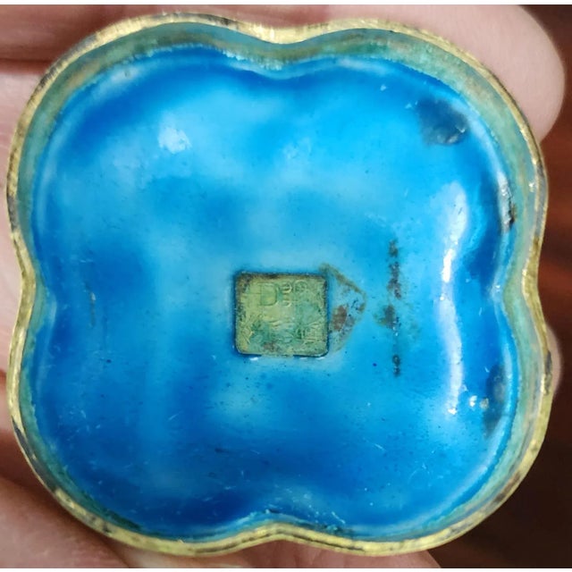 Chinese Chinese Vintage Cloisonne Fine Enamel Flower Stacking Boxes For Sale - Image 3 of 13