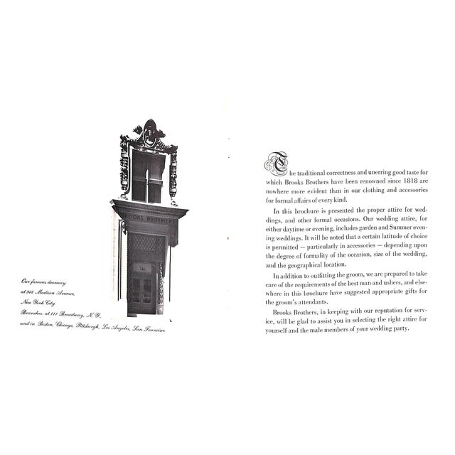 White Brooks Brothers Correct Wedding and Formal Attire Catalog For Sale - Image 8 of 9