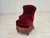 Danish Cocktail Lounge Chair in Cherry-Red Furniture Velour, 1950s For Sale - Image 14 of 17