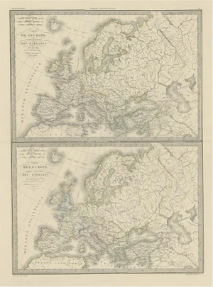 Antique Map of Europe, 1842