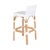 Serienna 30 in. Seat Height Rectangular Rattan Low Back Bar Stool, Smooth White For Sale - Image 9 of 11