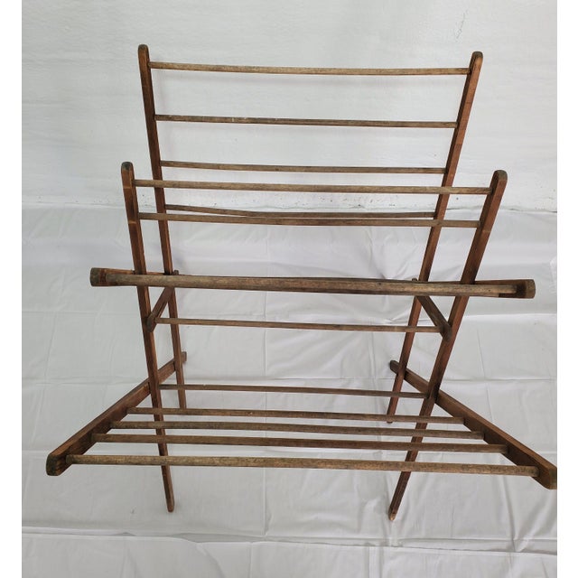Rustic Antique Drying Rack For Sale - Image 3 of 8