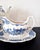 Vintage English Windsor Blue & White Ceramic Teapot & Gravy Boat Set from Ridgway, 1960s, Set of 2 For Sale - Image 4 of 5