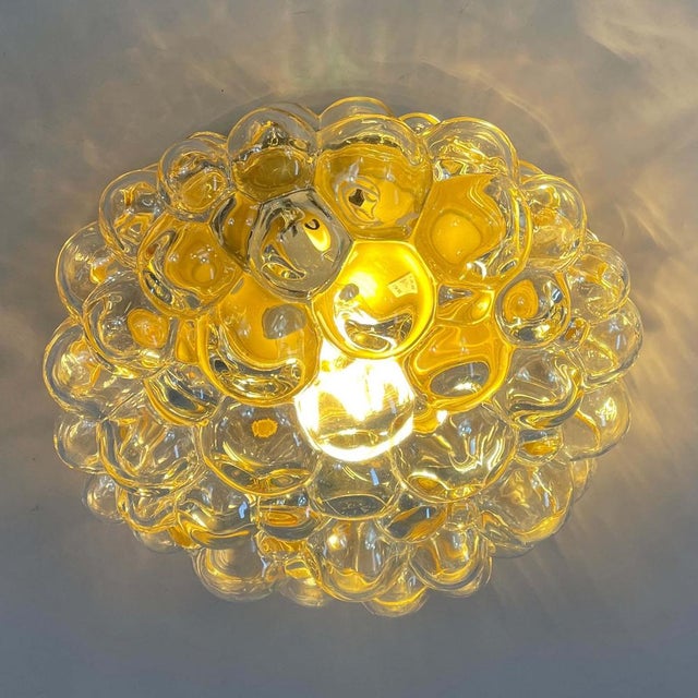 Mid-Century Modern Tinted Bubble Glass Flush Mount from Limburg, 1960s For Sale - Image 4 of 16