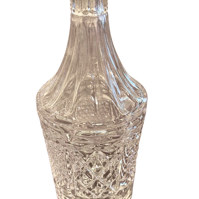 1970s Vintage Cut Crystal Liquor Decanters With Stoppers - Set of 5 For Sale - Image 5 of 11
