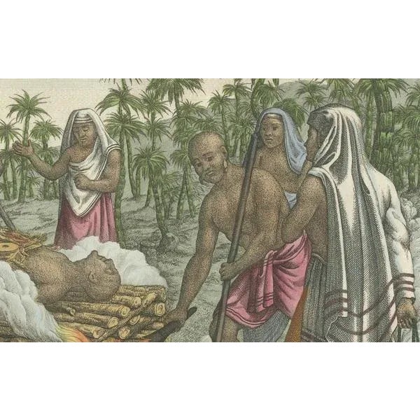 Varin, Hindu Funeral: Cremation of a Brahmin, 1827, Print For Sale - Image 6 of 8