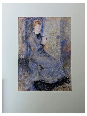 Pierre-Auguste Renoir, Young Girl in Blue Dress, Lithograph