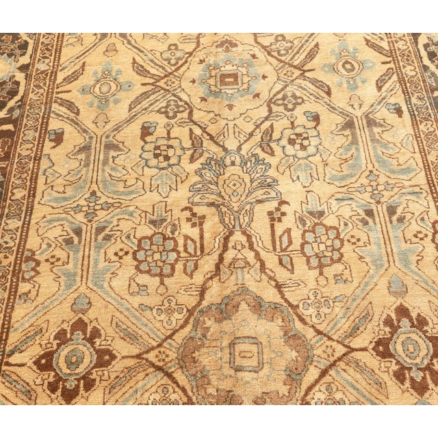 Early 20th Century Authentic Persian Bidjar Botanic Handmade Wool Rug For Sale - Image 5 of 9