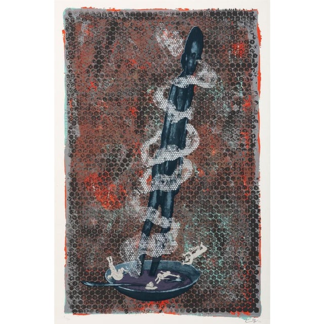 Jörg Immendorf, Large Silkscreen Serigraph Neo Figurative Expressionist Print Jorg Immendorff, 2006 For Sale