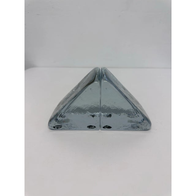Handmade Glass Bookends by Blenko - a Pair For Sale - Image 11 of 11