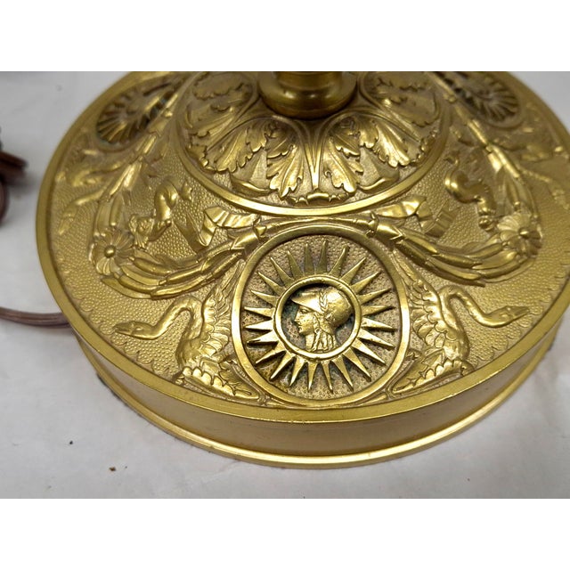 Metal Early 19th Century Charles X Chiseled Gilt Bronze Candlestick Lamps Attributed Claude Galle - a Pair For Sale - Image 7 of 11
