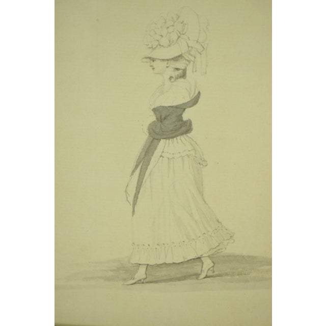 Late 18th Century Late 18th Century Paul Sandby, r.a. Study of a Fashionable Lady For Sale - Image 5 of 5