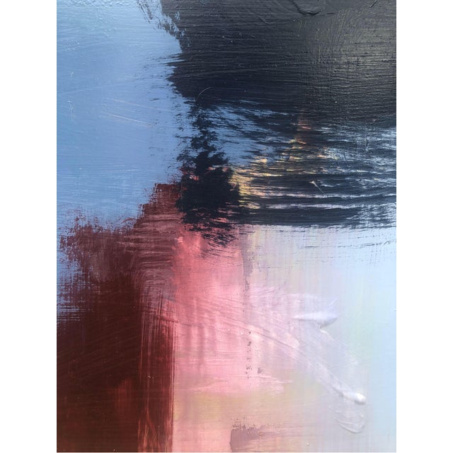 Plastic Mirtha Moreno, Large Abstract Acrylic on Panel Painting, 2019 For Sale - Image 7 of 12