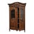 French Louis XV Revival Carved Oak Display Armoire For Sale