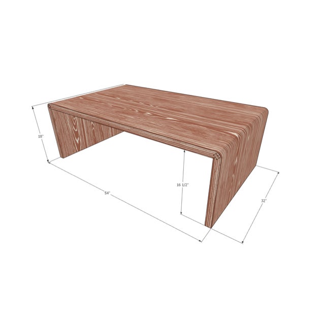 Aronsons Woodworks Custom Claize Tristan Waterfall Table For Sale - Image 10 of 10