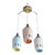 Triple Colored Glazed Pierced Pottery Ceramic Shades Pendant Light Fixture For Sale