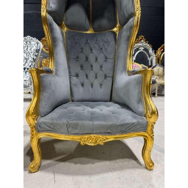 Introducing this exquisite authentic French Balloon Armchair, masterfully crafted in France and upholstered in Italy. Its...