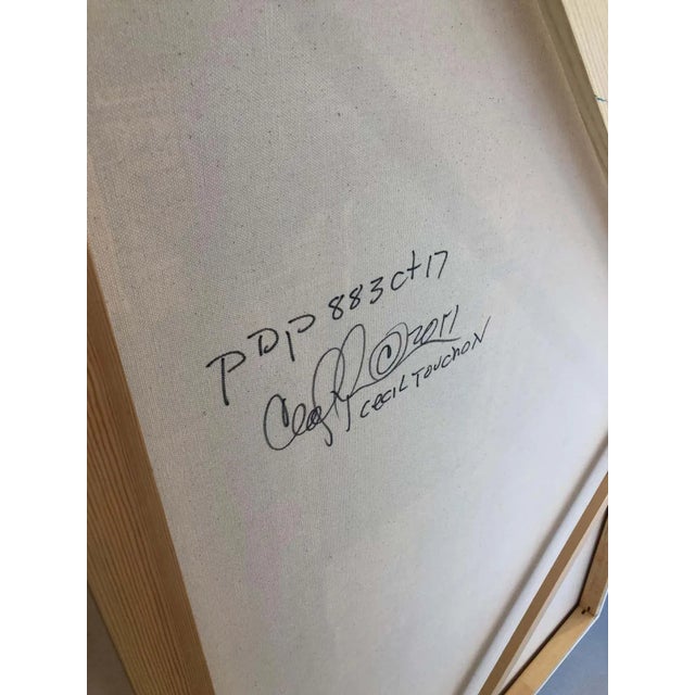 Textile Cecil Touchon Original Painting on Canvas Titled: “PDP883ct17” (2017) For Sale - Image 7 of 7