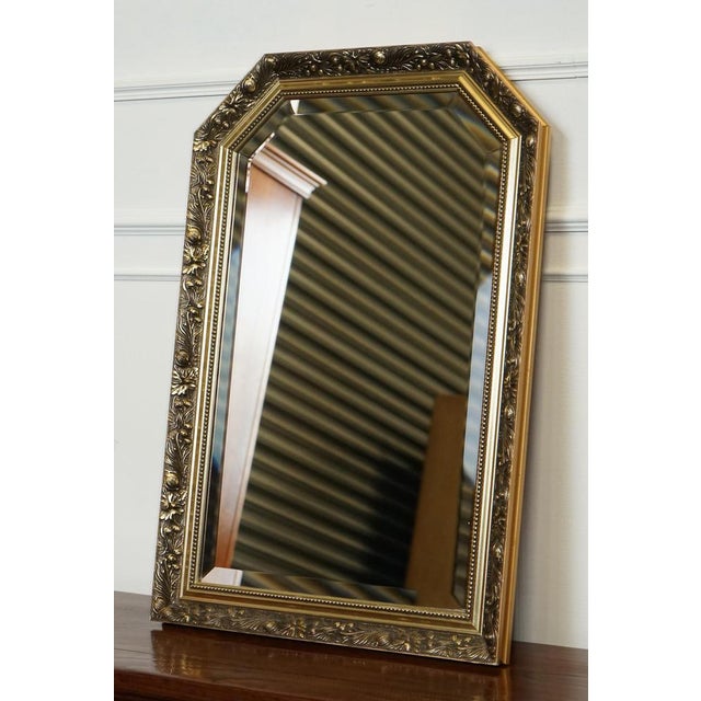 Vintage Gold Ornate Wall Mirror with Carved Details For Sale - Image 3 of 12