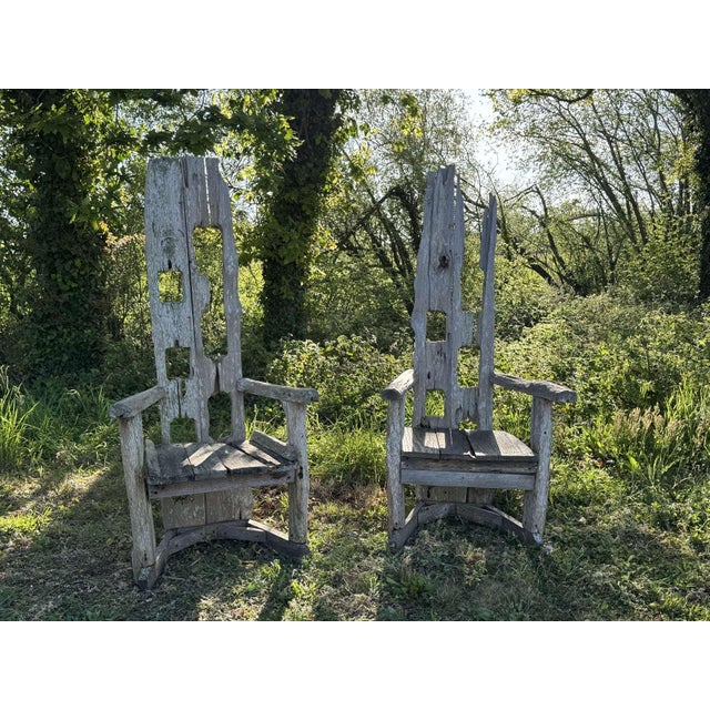 Driftwood Garden Armchairs, Set of 2 For Sale - Image 10 of 10