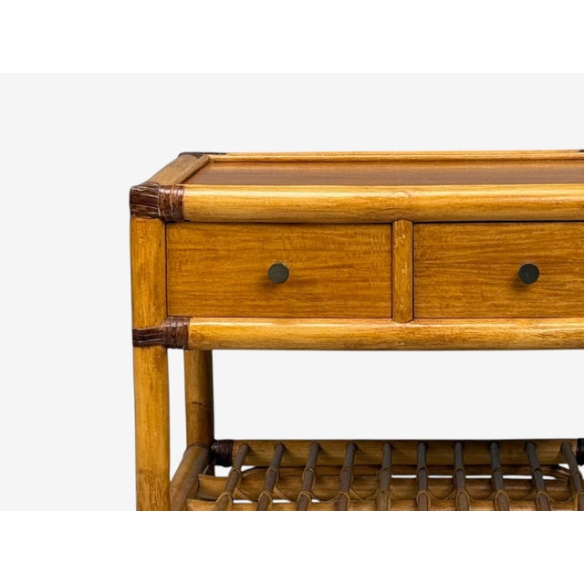 Kenneth Bergenblad, Nightstands, Bamboo, Rattan, Brass, Sweden, 1970s For Sale In New York - Image 6 of 11