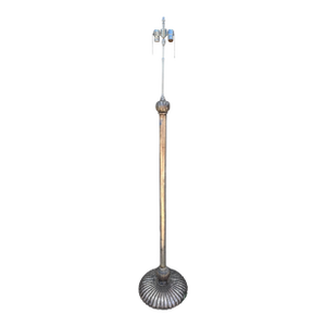 Charles Pollock for William Switzer White Gold Art Deco Giltwood Floor Lamp