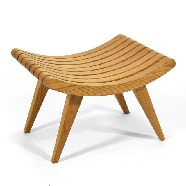 Mid 20th Century Edward Durell Stone Oak Bench For Sale - Image 5 of 10