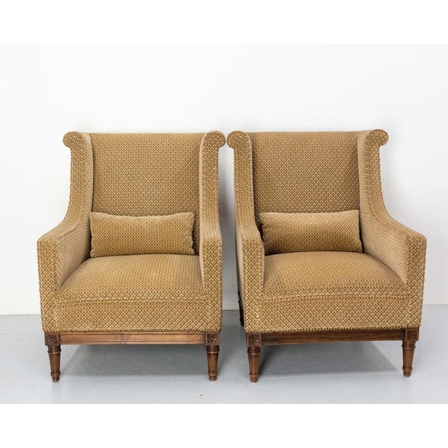 Pair of fauteuil armchair French Napoleon III, circa 1880 Antique, late 19th century, Sound and solid It can be recovered...